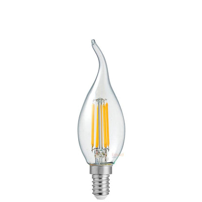 4 Watt Flame Tip Candle Dimmable LED Filament Bulb (E14) Clear Candle Bulbs LiquidLEDs Lighting 