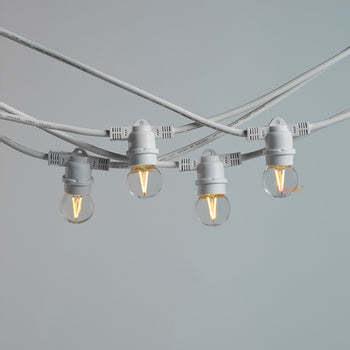20m White Festoon String Lights with 20 Bulb 240V
